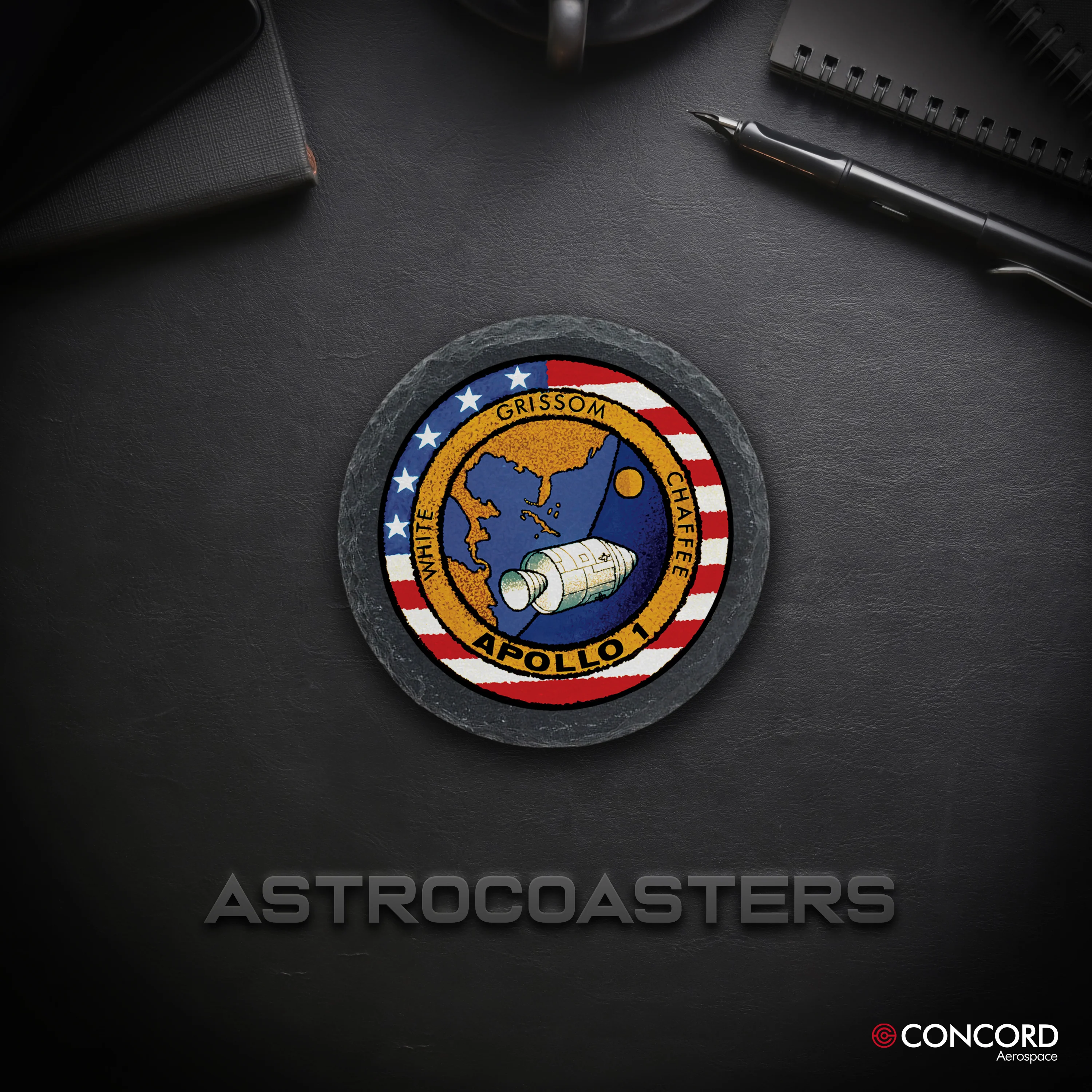 APOLLO 1 MISSION - SLATE COASTER - Image 5