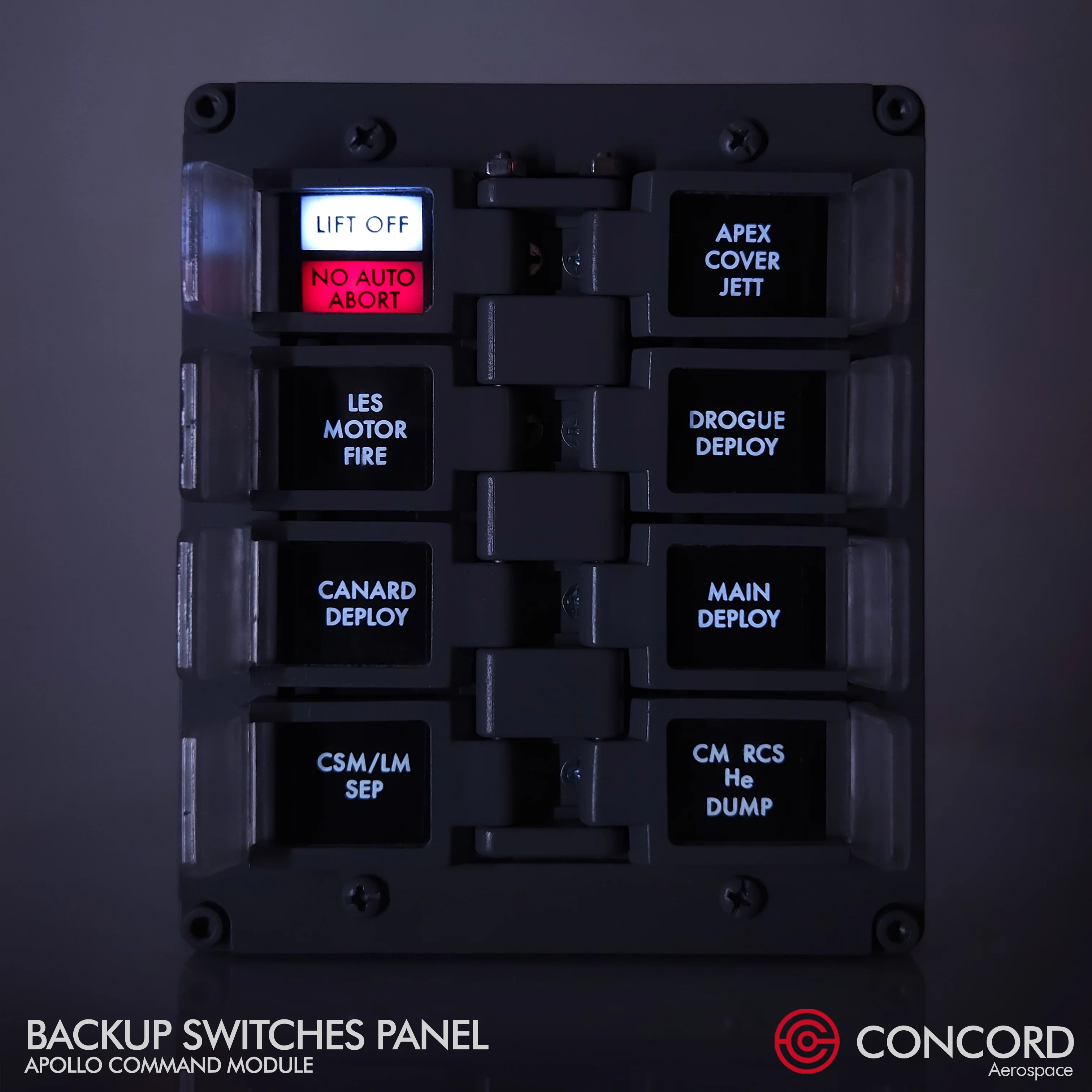 APOLLO COMMAND MODULE BACKUP SWITCHES PANEL - Image 11