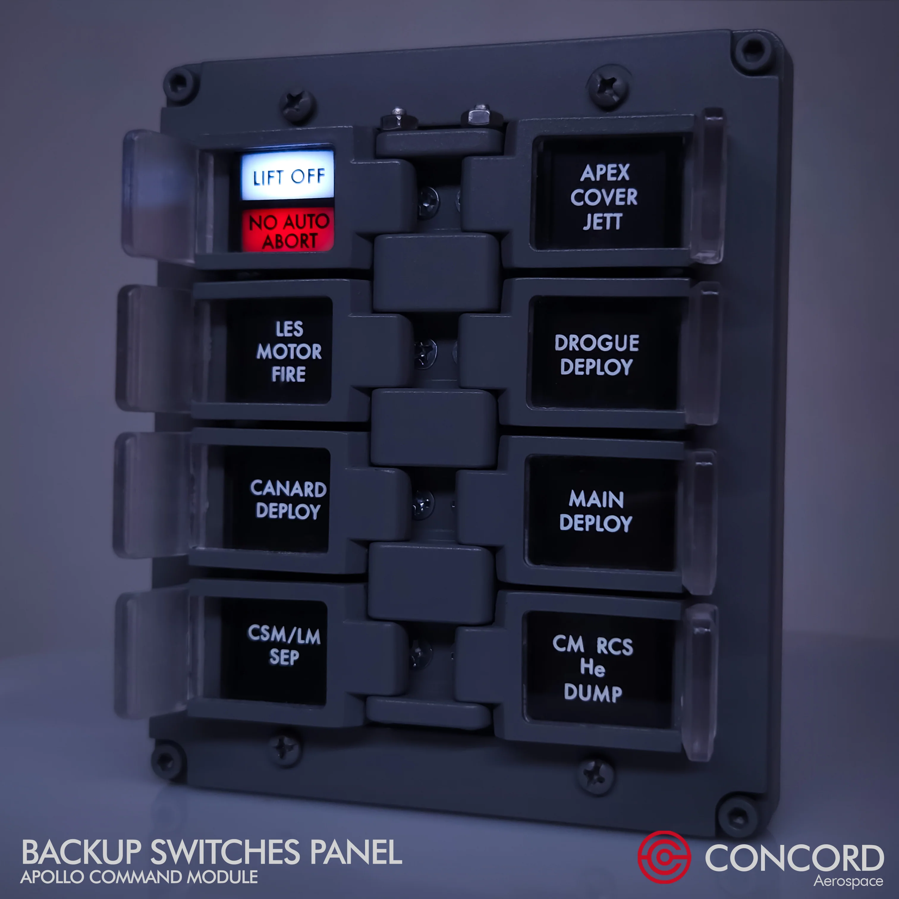APOLLO COMMAND MODULE BACKUP SWITCHES PANEL - Image 13