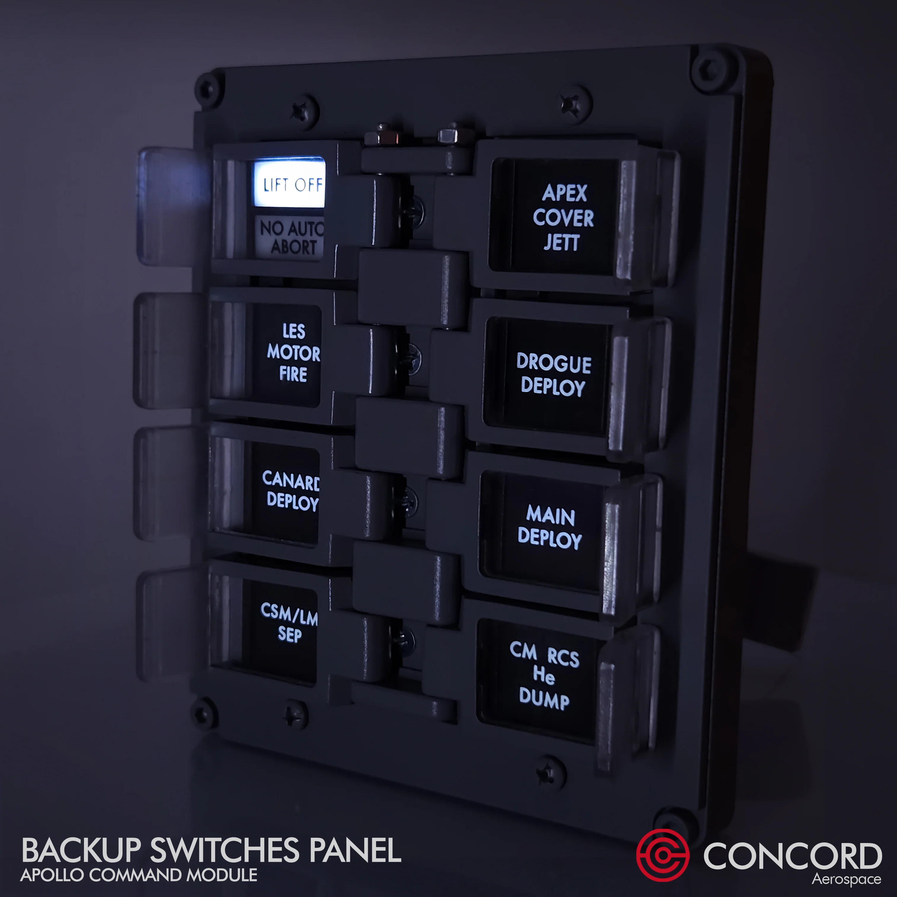 APOLLO COMMAND MODULE BACKUP SWITCHES PANEL - Image 14