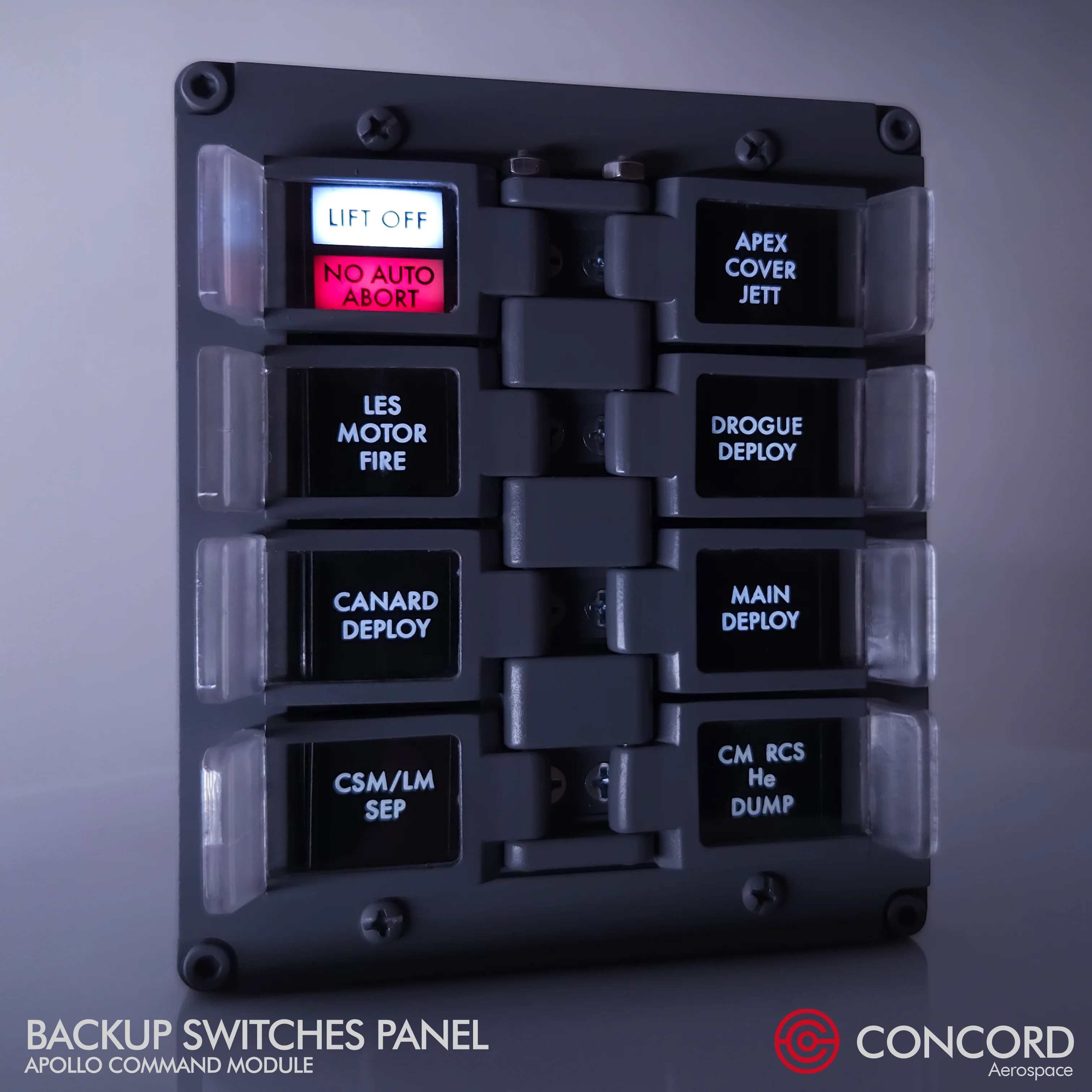 APOLLO COMMAND MODULE BACKUP SWITCHES PANEL - Image 15