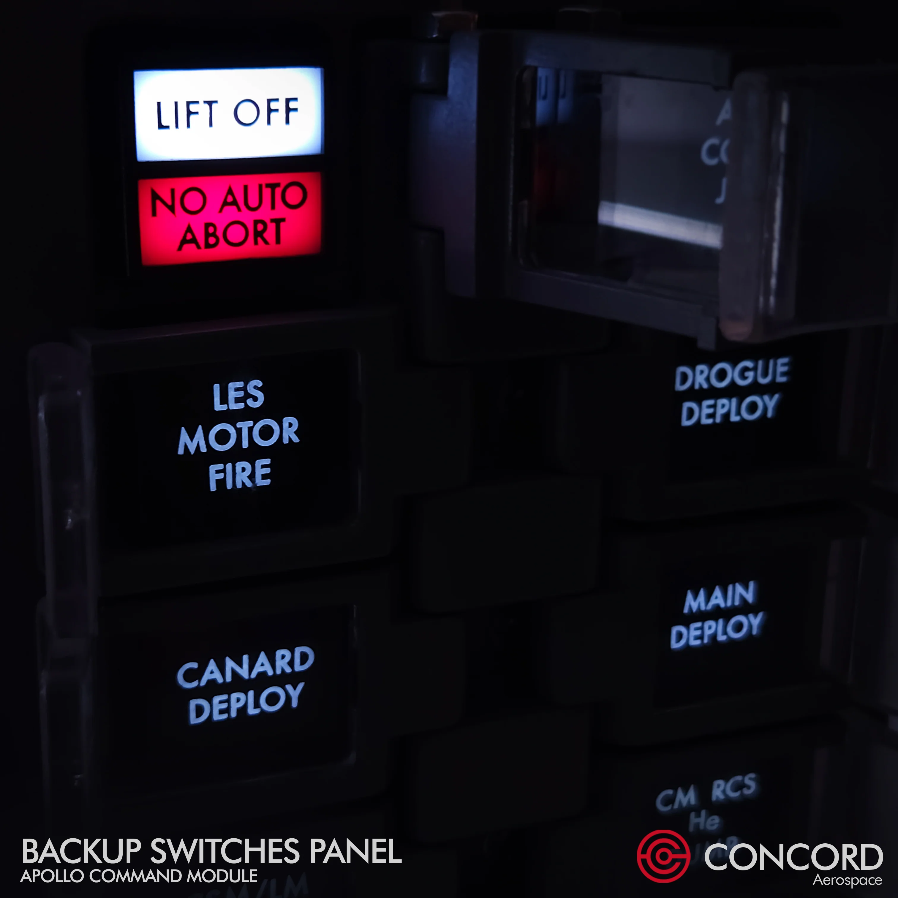 APOLLO COMMAND MODULE BACKUP SWITCHES PANEL - Image 16