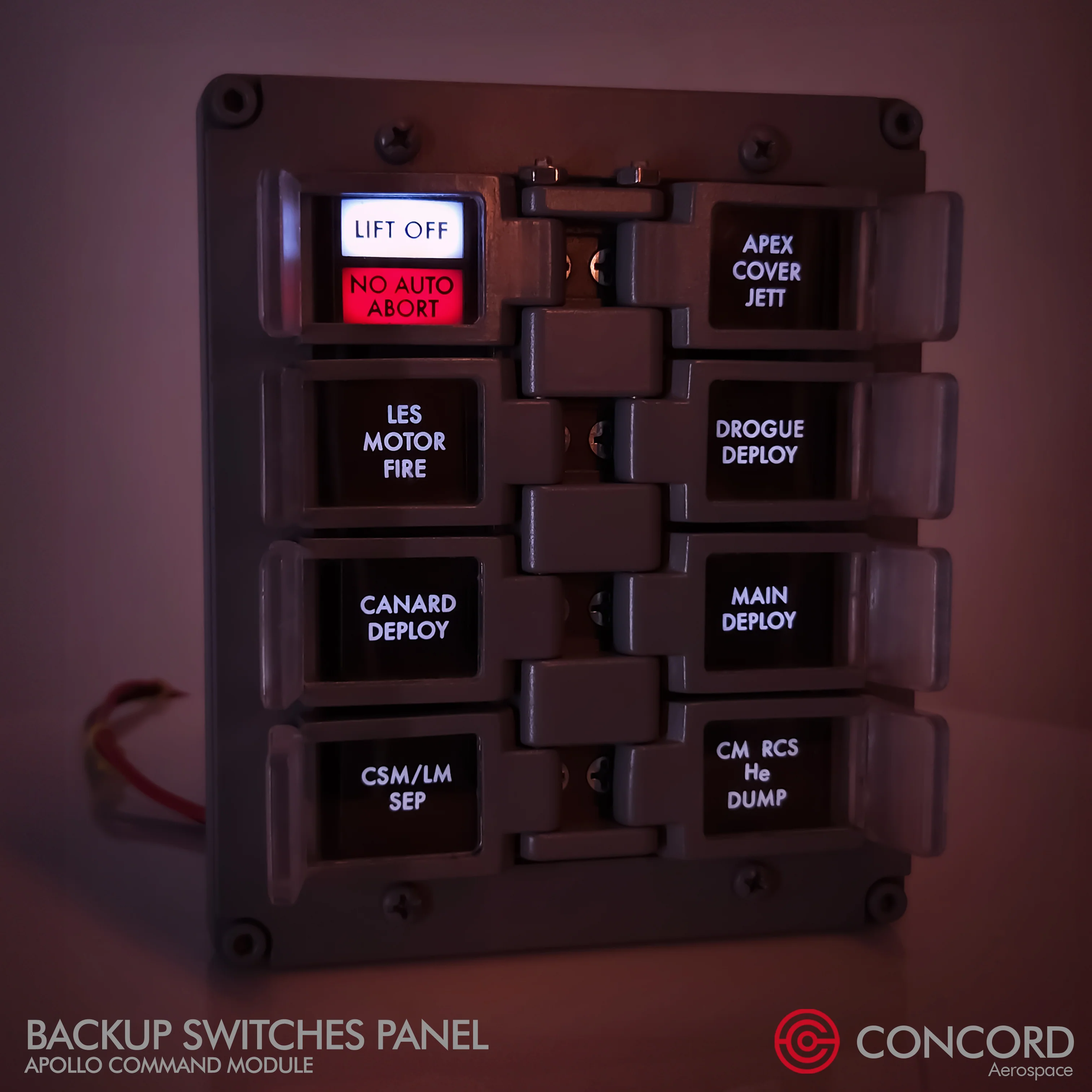 APOLLO COMMAND MODULE BACKUP SWITCHES PANEL - Image 17
