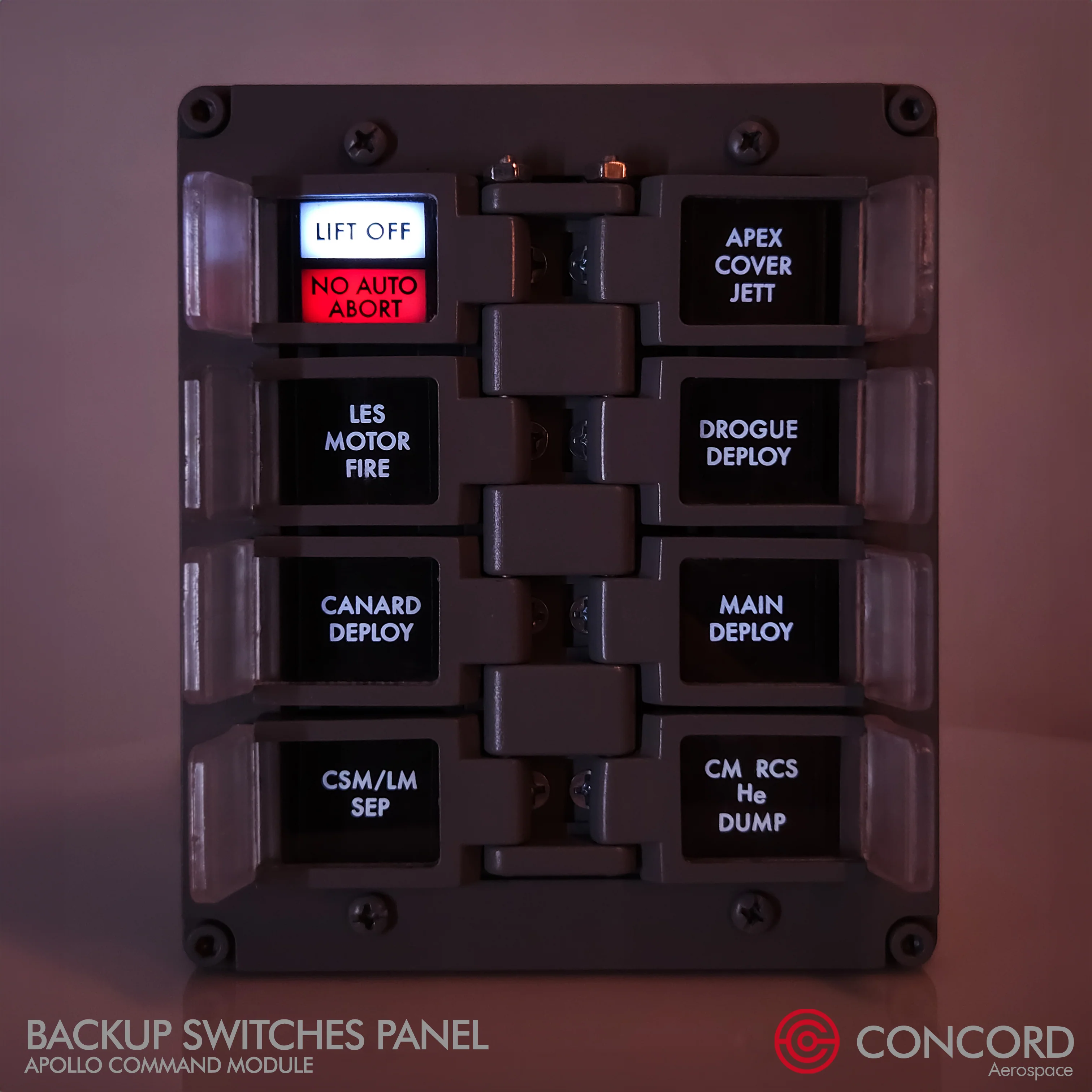APOLLO COMMAND MODULE BACKUP SWITCHES PANEL - Image 18