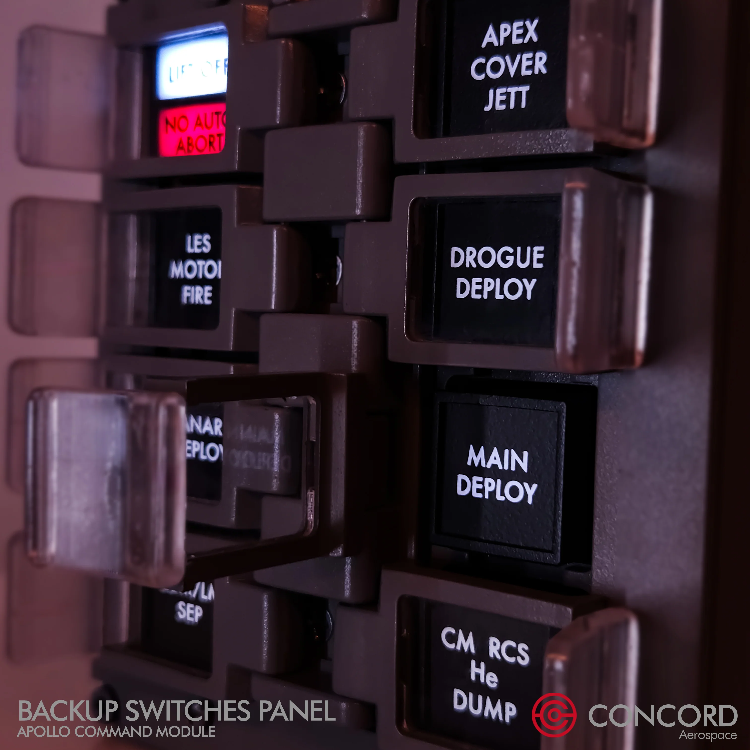 APOLLO COMMAND MODULE BACKUP SWITCHES PANEL - Image 19