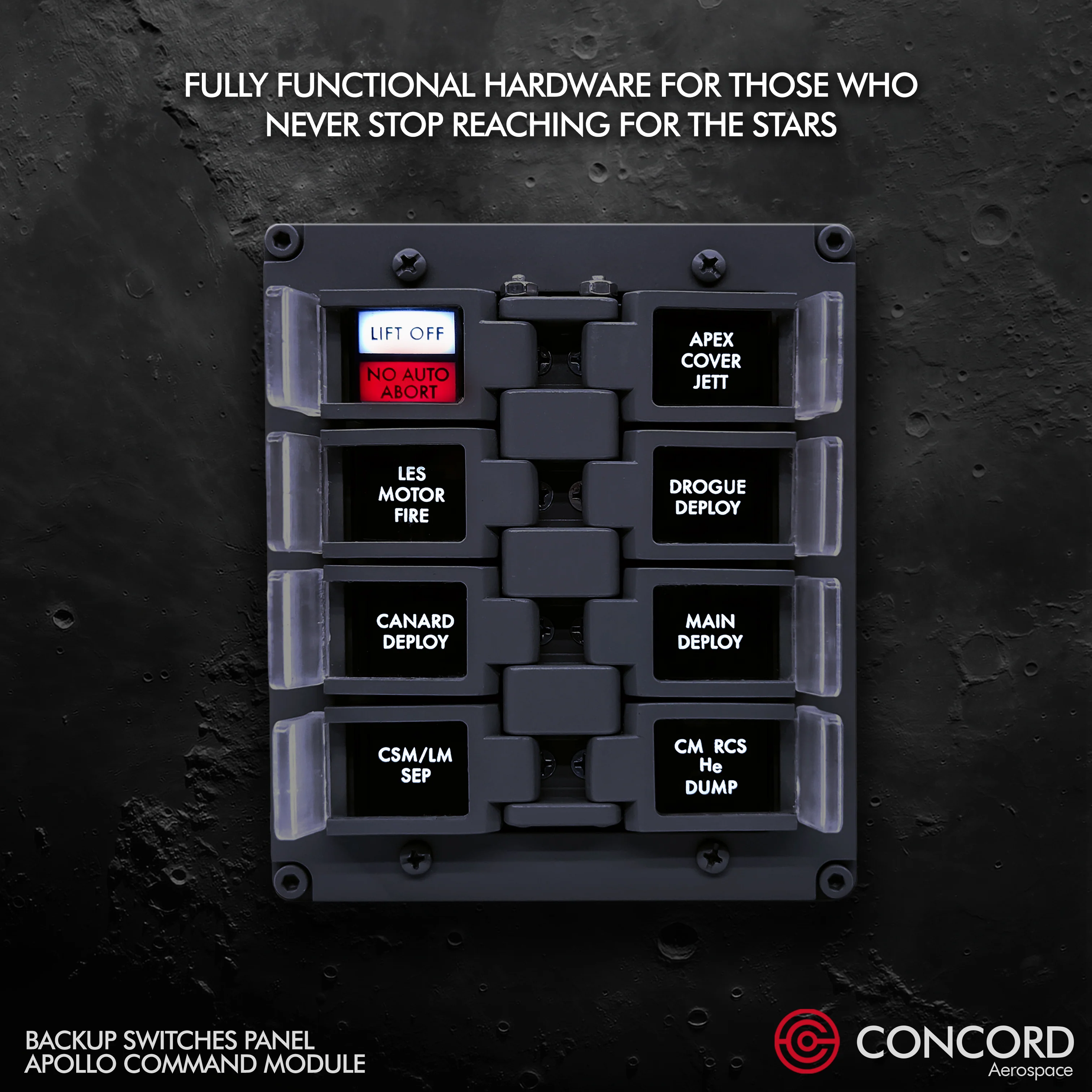 APOLLO COMMAND MODULE BACKUP SWITCHES PANEL - Image 2