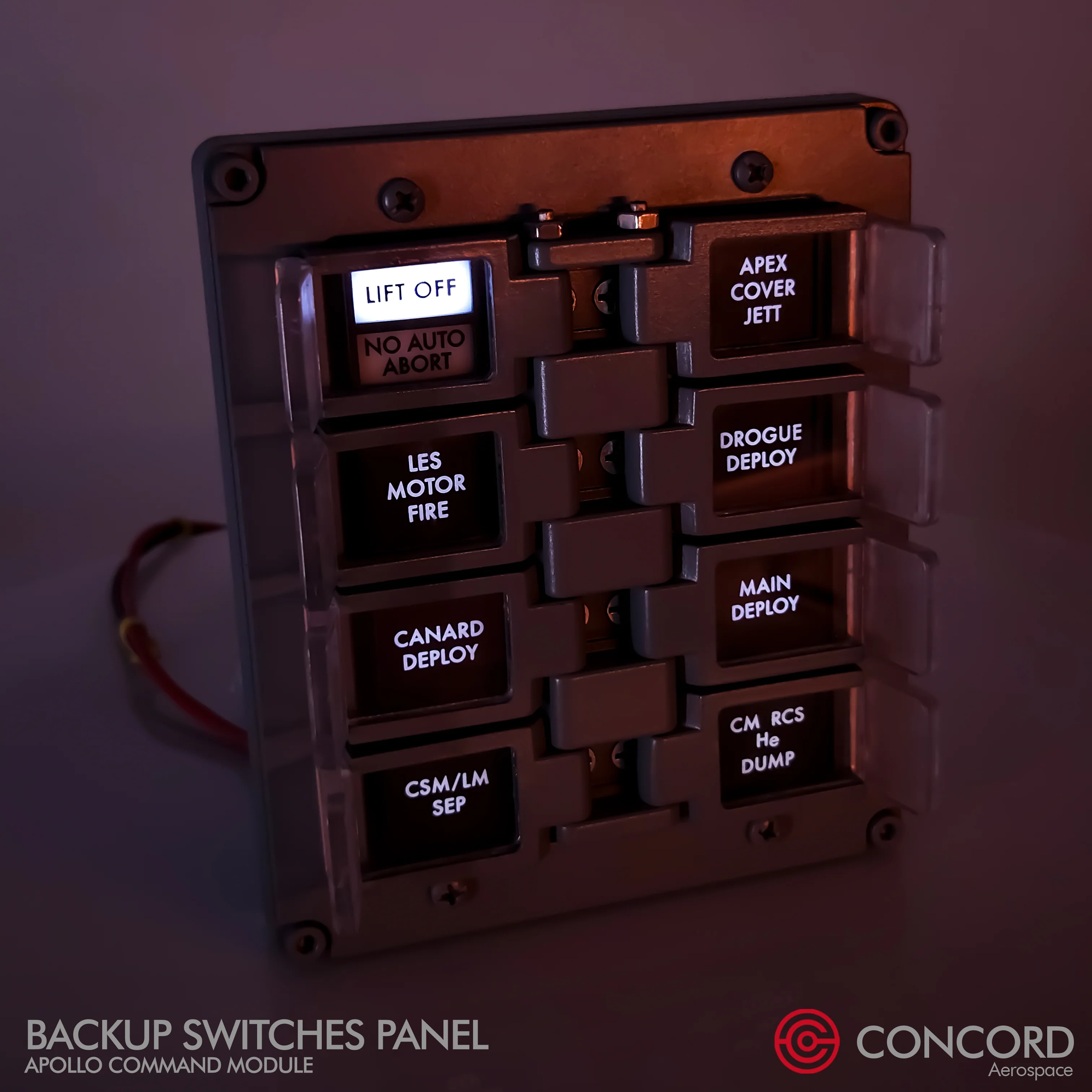 APOLLO COMMAND MODULE BACKUP SWITCHES PANEL - Image 20
