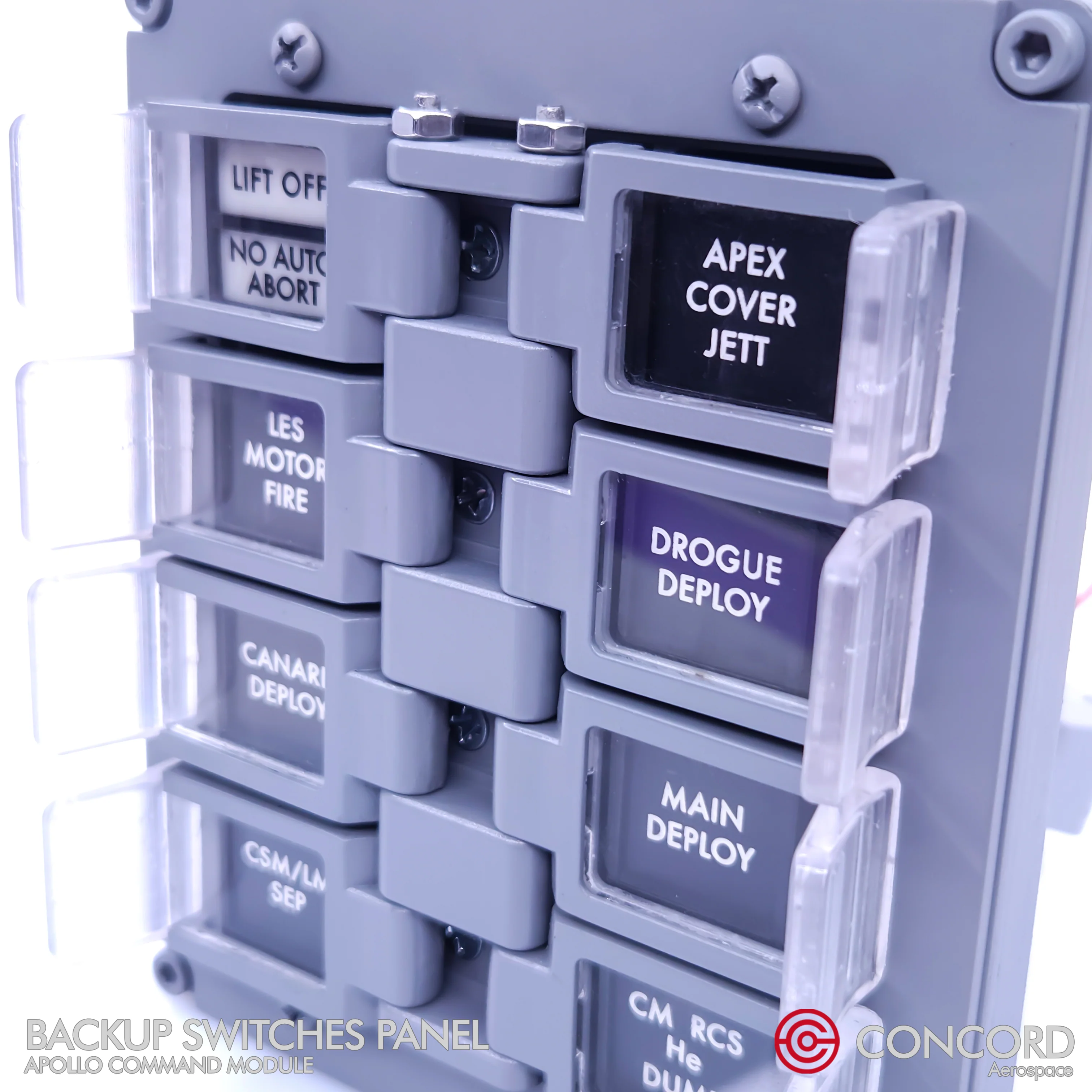 APOLLO COMMAND MODULE BACKUP SWITCHES PANEL - Image 9