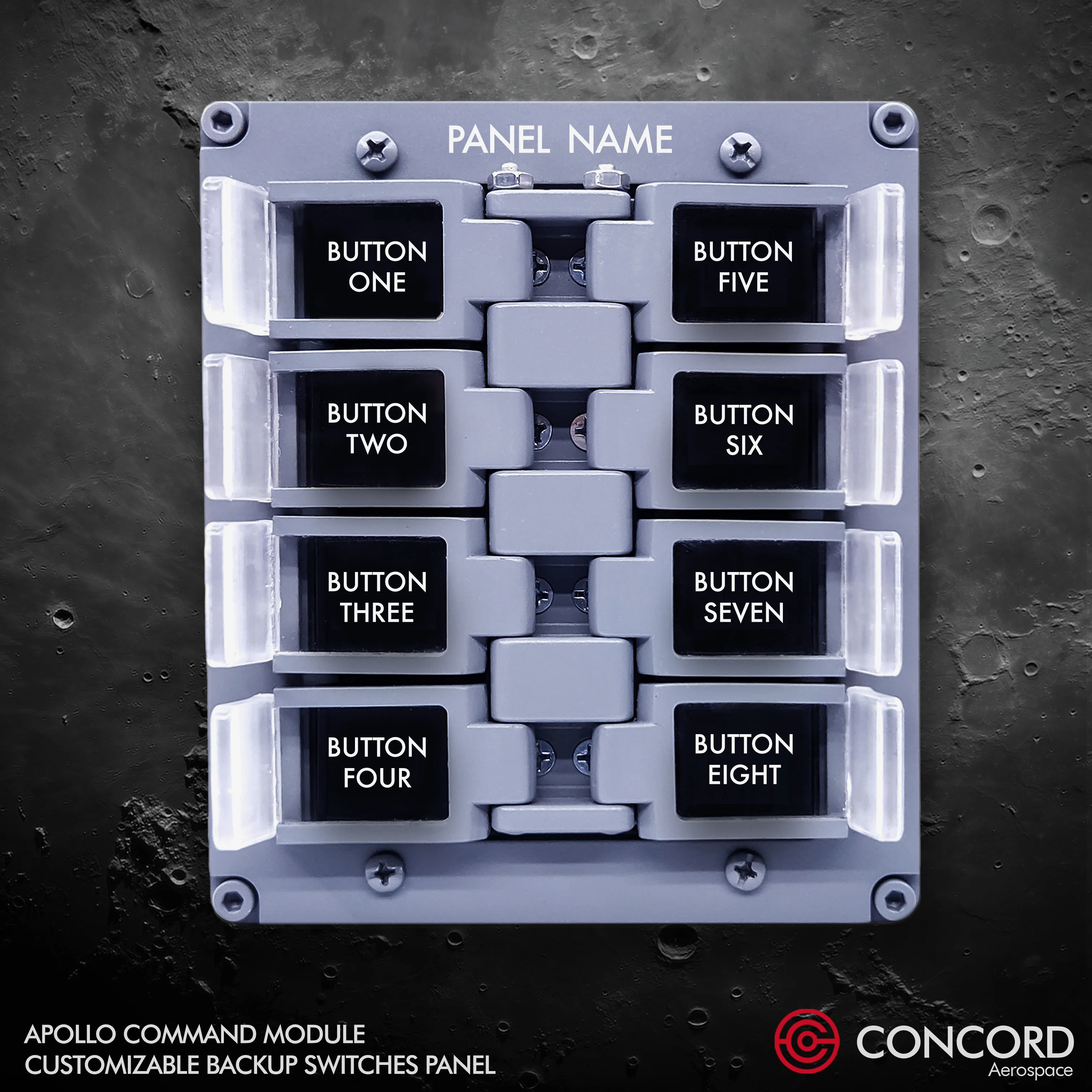 CUSTOMIZABLE APOLLO COMMAND MODULE BACKUP SWITCHES PANEL - Image 2